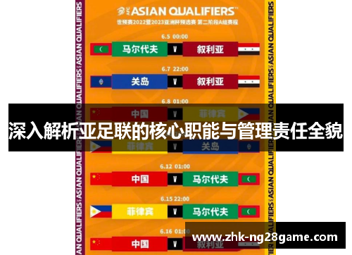 深入解析亚足联的核心职能与管理责任全貌 深入解析亚足联的核心职能与管理责任全貌