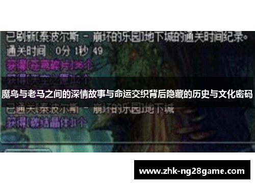 魔鸟与老马之间的深情故事与命运交织背后隐藏的历史与文化密码